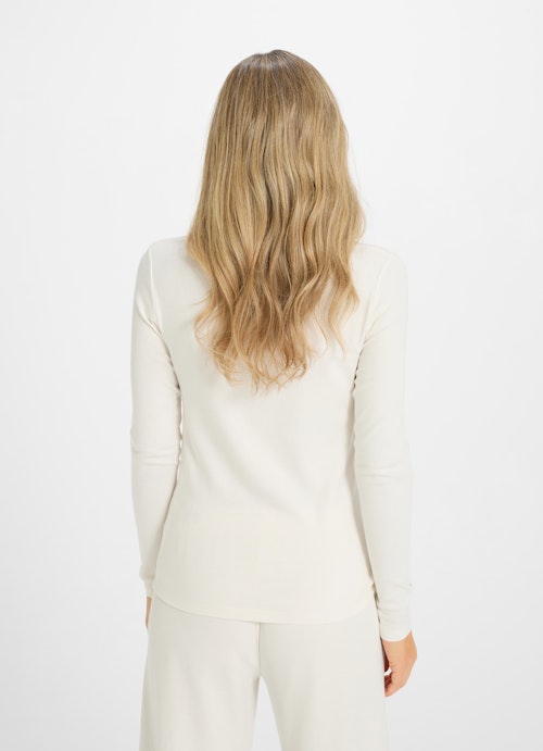 Slim Fit Long sleeve tops Jersey Modal - Longsleeve eggshell