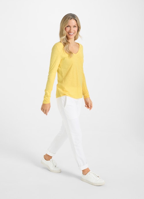 Slim Fit Long sleeve tops Longsleeve lemon drop