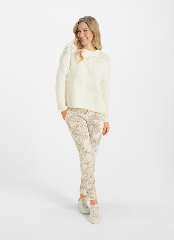 Casual Fit Strick Strick - Pullover eggshell