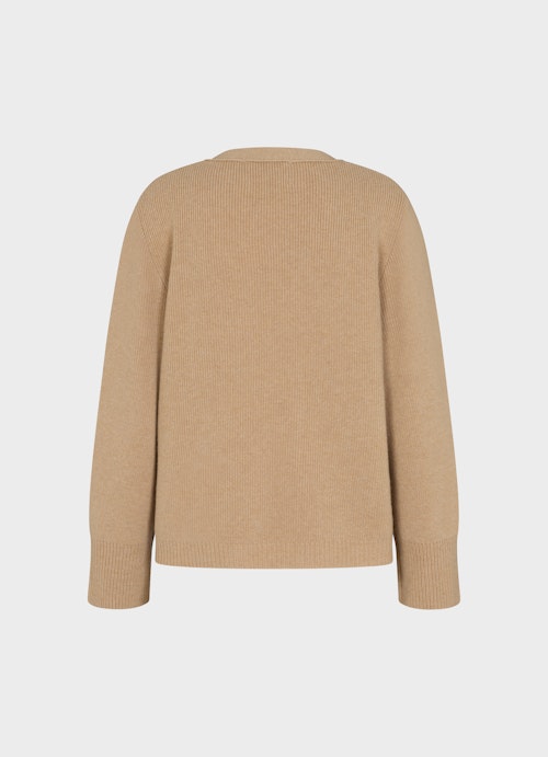 Regular Fit Knitwear Cashmere Blend - Cardigan camel