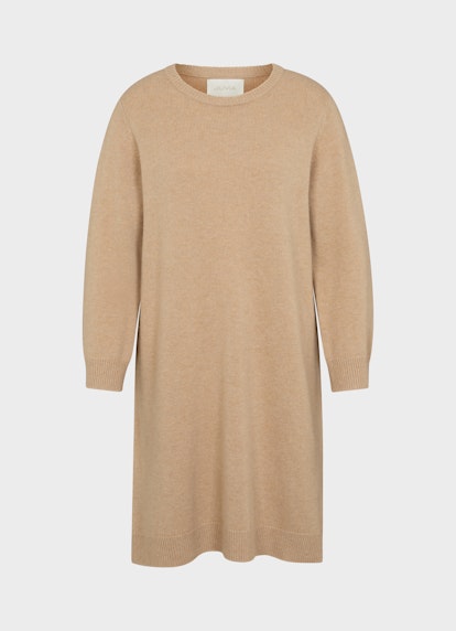 Regular Fit Strick Cashmere Blend - Kleid camel