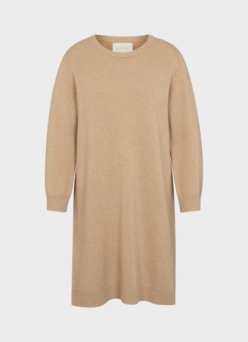 Regular Fit Strick Cashmere Blend - Kleid camel