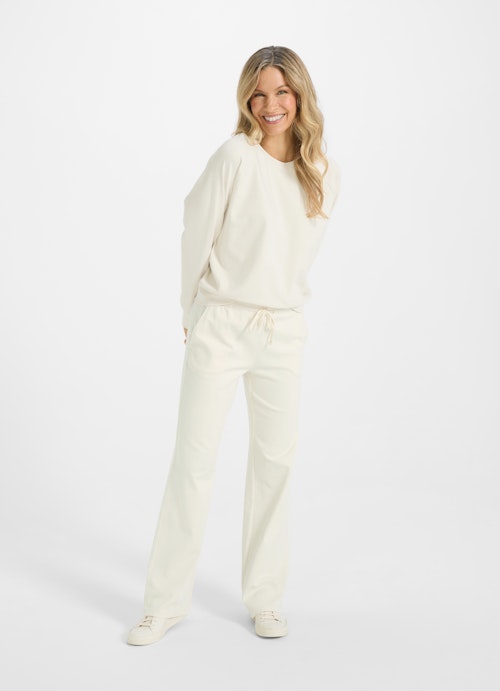 Wide Leg Pants Wide Leg Fit - Sweatpants eggshell