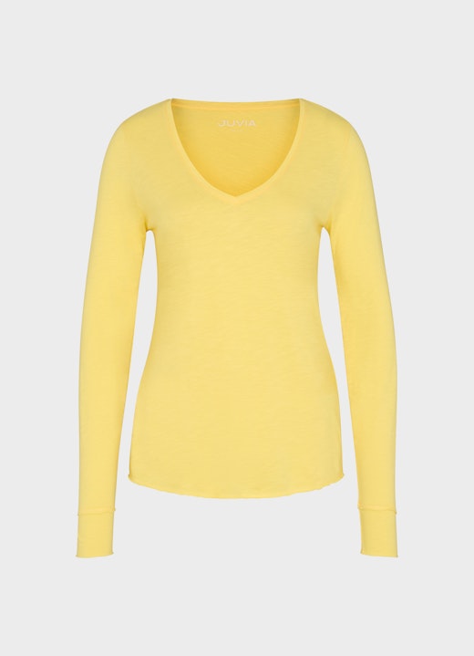 Coupe Slim Fit T-shirts à manches longues Longsleeve lemon drop