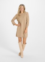 Regular Fit Strick Cashmere Blend - Kleid camel