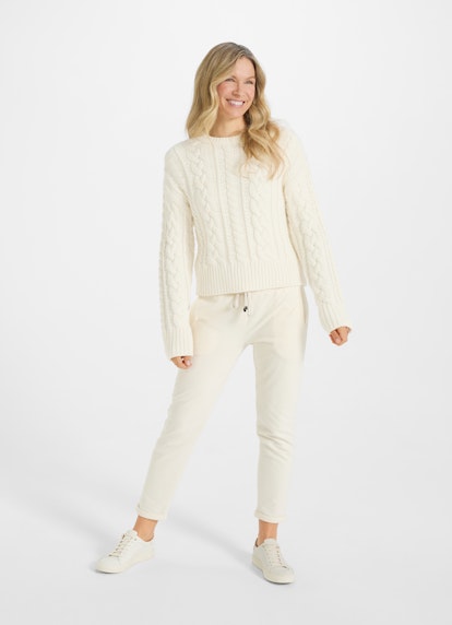 Regular Fit Strick Strick - Pullover eggshell