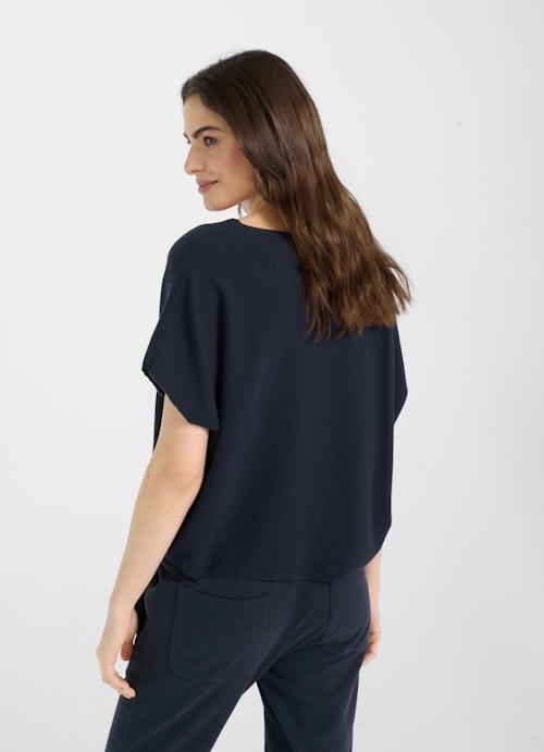 Casual Fit Sweatshirts Doubleface - Kurzarm Sweater navy