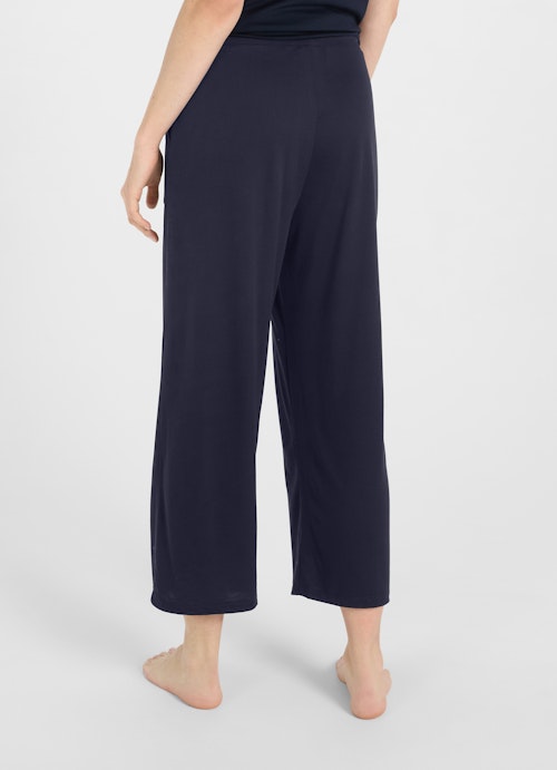 Wide Leg Pants Nightwear - Pants navy