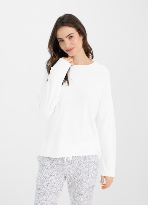 Casual Fit Sweatshirts Viscose Stretch - Sweater white