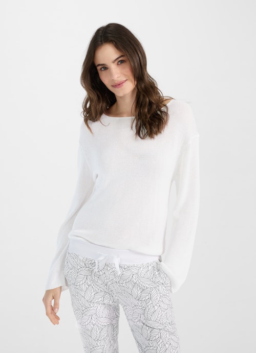 Regular Fit Sweaters Viskose Blend - Sweater white