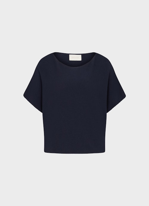 Casual Fit Sweatshirts Doubleface - short-sleeved sweater navy