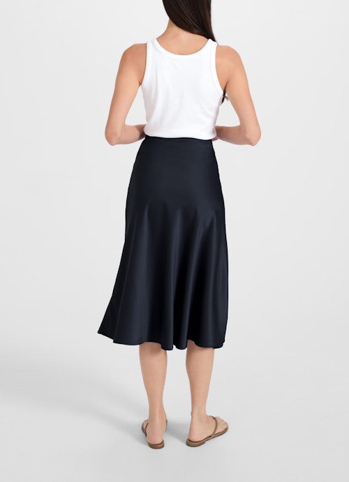 Regular Fit Skirts Satin - Skirt navy