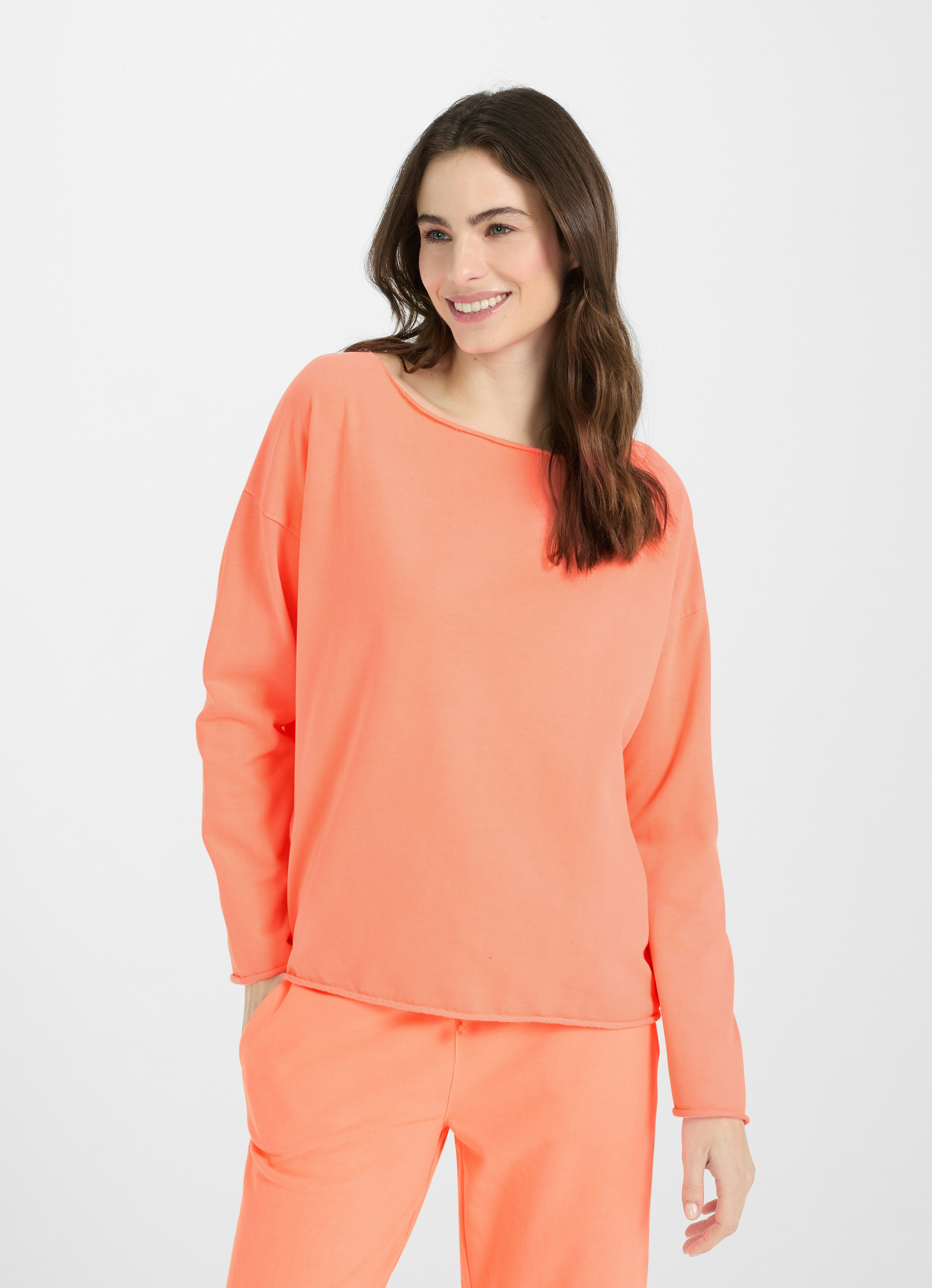 JUVIA 売れ筋商品|||ジュヴィア パーカー・スウェットシャツ アウター レディース Sweatshirts Orange juvia-oversized-sweatshirt-502