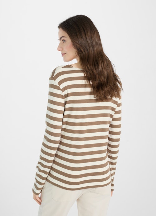 Slim Fit Longsleeves Jersey Modal - Longsleeve milky coffee-eggshell