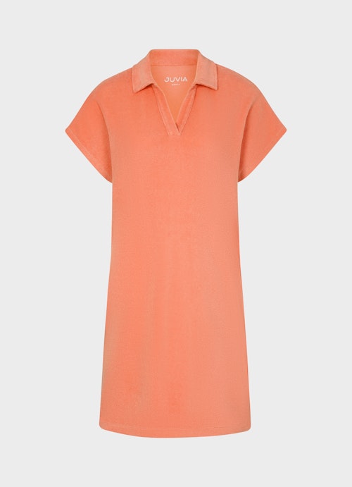 Short Length Dresses Terry Cloth - Dress papaya