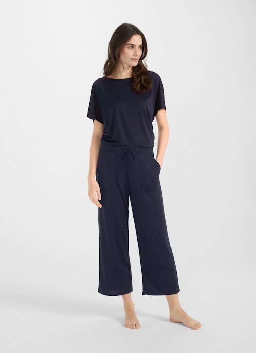 Coupe Wide Leg Fit Pantalons Nightwear - Pantalon navy