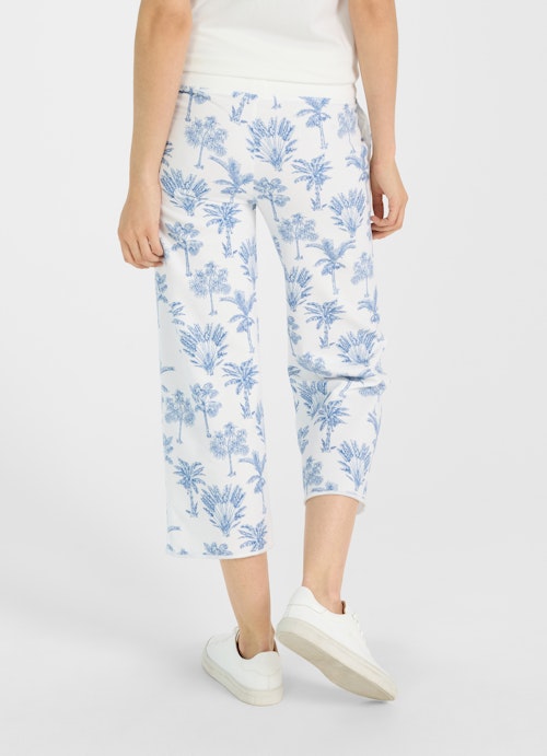 Loose Fit Pants Culotte - Sweatpants white