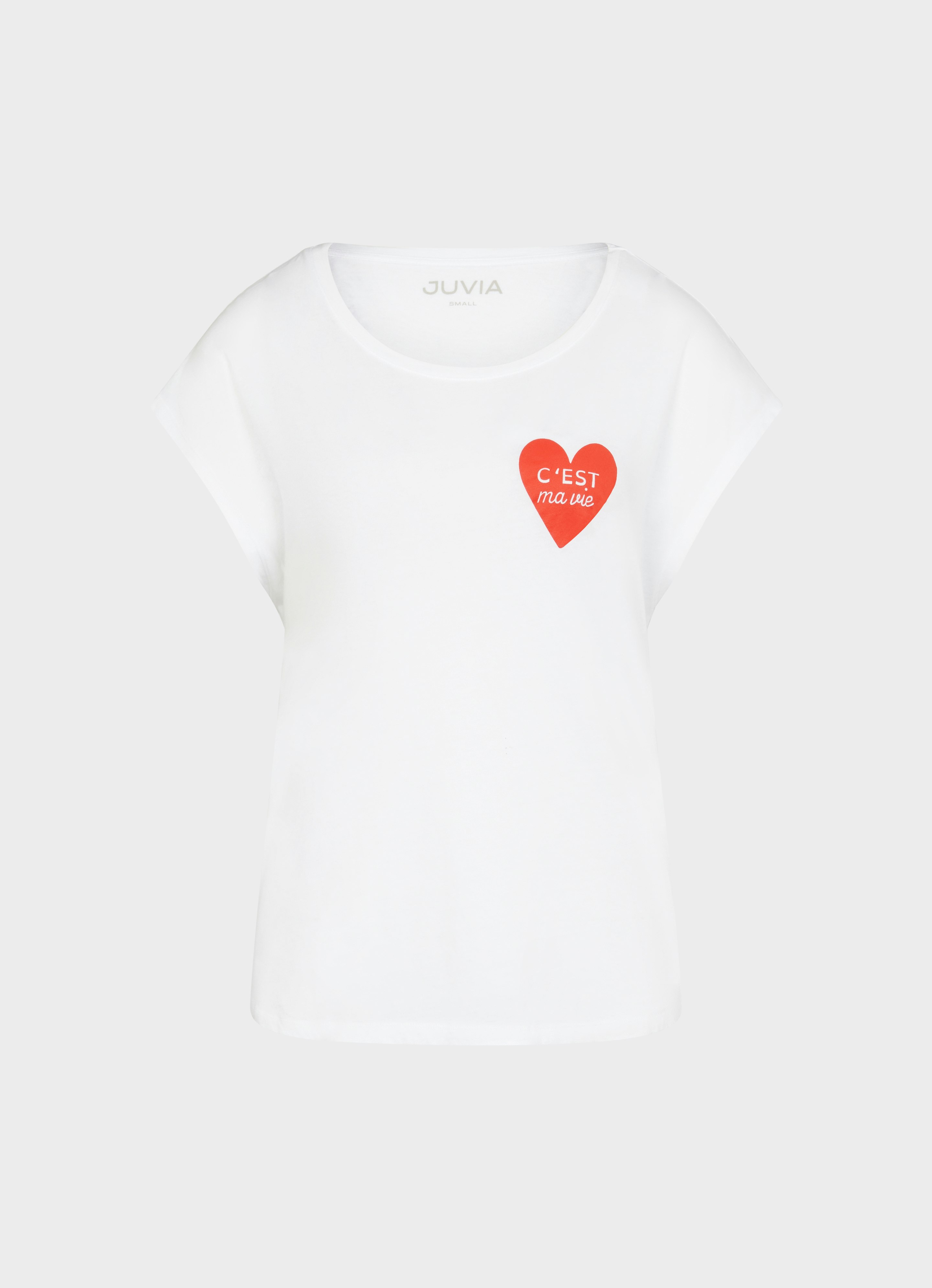 JUVIA 売れ筋商品|||ジュヴィア Tシャツ トップス レディース T-shirts White White Boxy - T-Shirt Luca | Buy T-shirts online at JUVIA