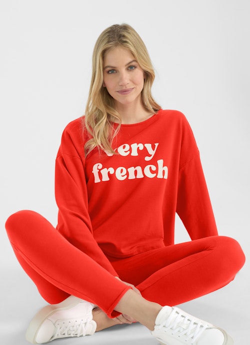 Loose Fit Sweatshirts Sweatshirt signal red