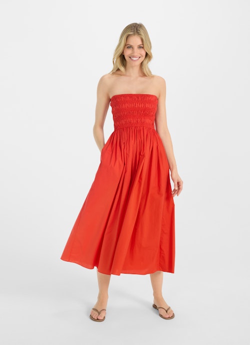 One Size Kleider Popeline - Kleid signal red