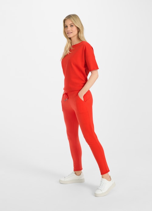 High Waist Pants Slim Fit - Sweatpants signal red