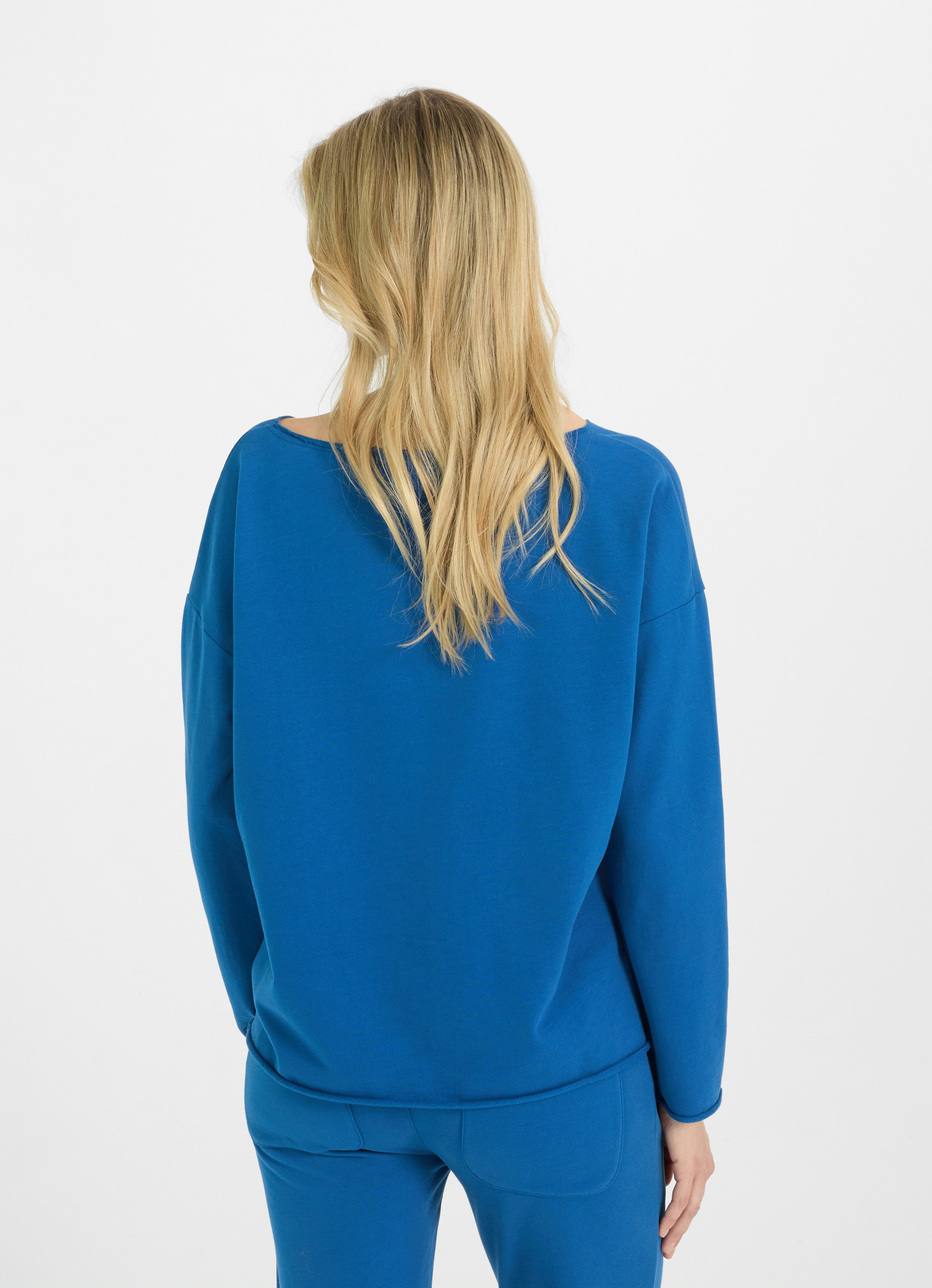 JUVIA 売れ筋商品|||ジュヴィア パーカー・スウェットシャツ アウター レディース Sweatshirts Blue Blue Hoodie | Buy Hoodies online at JUVIA