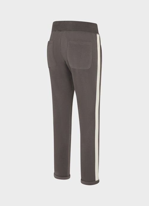 Medium Fit Hosen Monaco Fleece Pants w. Satin Tape graphit
