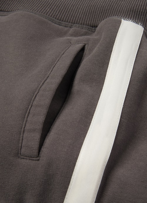 Medium Fit Hosen Monaco Fleece Pants w. Satin Tape graphit