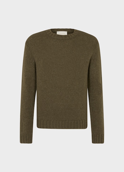 Regular Fit Strick Strick Pullover khaki