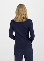 Slim Fit Longsleeves Jersey Modal - Longsleeve navy