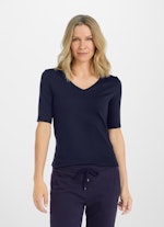 Slim Fit T-Shirts Jersey Modal - T-shirt navy