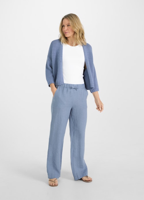 Wide Leg Hosen Leinen - Hose denim