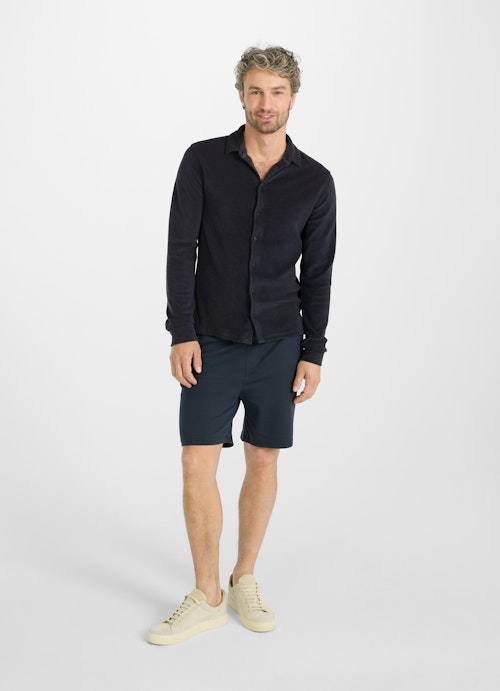 Regular Fit Hemden Frottee - Hemd navy