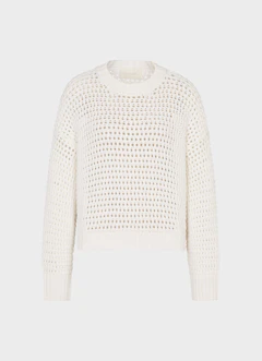 Casual Fit Knitwear Knitted sweater white
