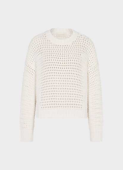 Casual Fit Strick Strick - Pullover white