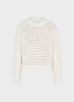 Casual Fit Strick Strick - Pullover white