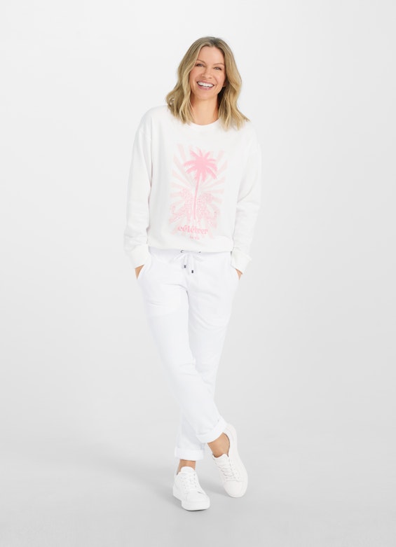 Oversized Fit Sweatshirts Sweater white-almond blossom