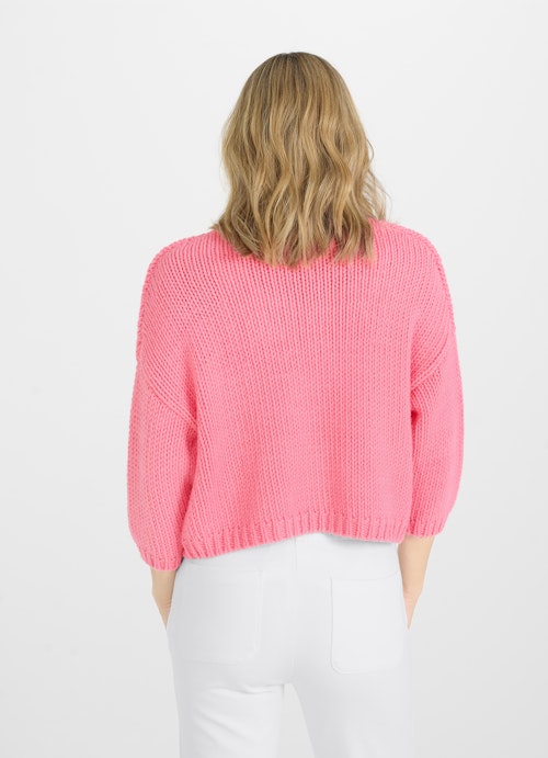 Coupe Casual Fit Maille Cardigan tricoté bubblegum