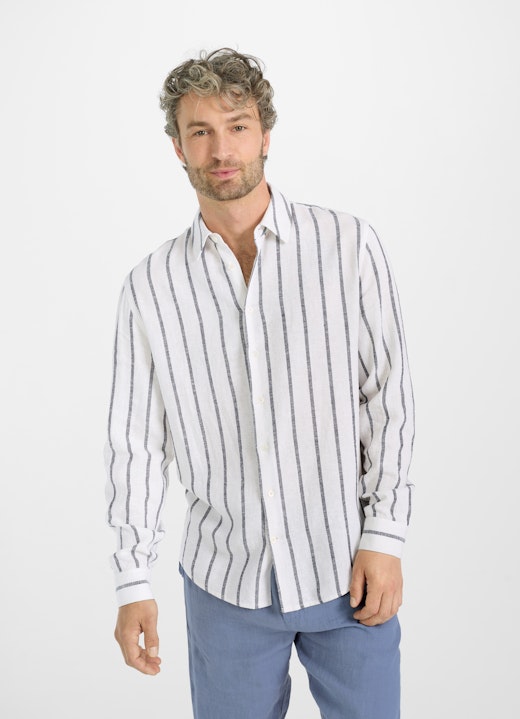 Regular Fit Hemden Leinen - Hemd denim