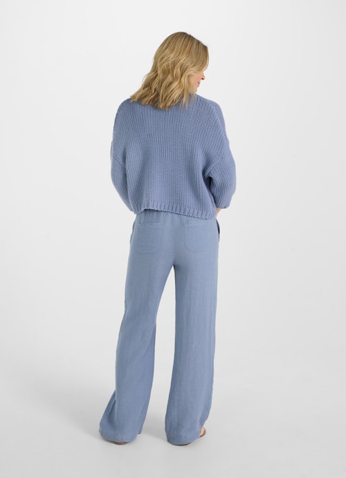 Wide Leg Hosen Leinen - Hose denim