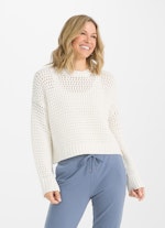 Casual Fit Strick Strick - Pullover white