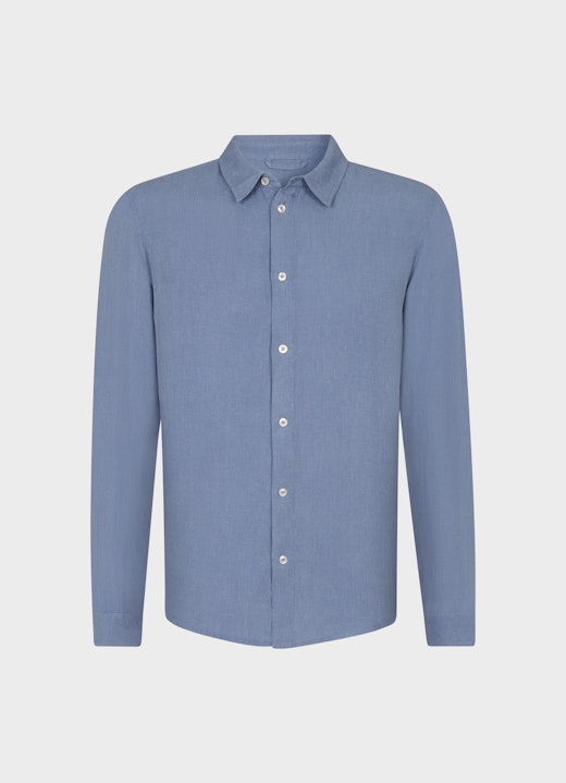 Regular Fit Hemden Leinen - Hemd denim