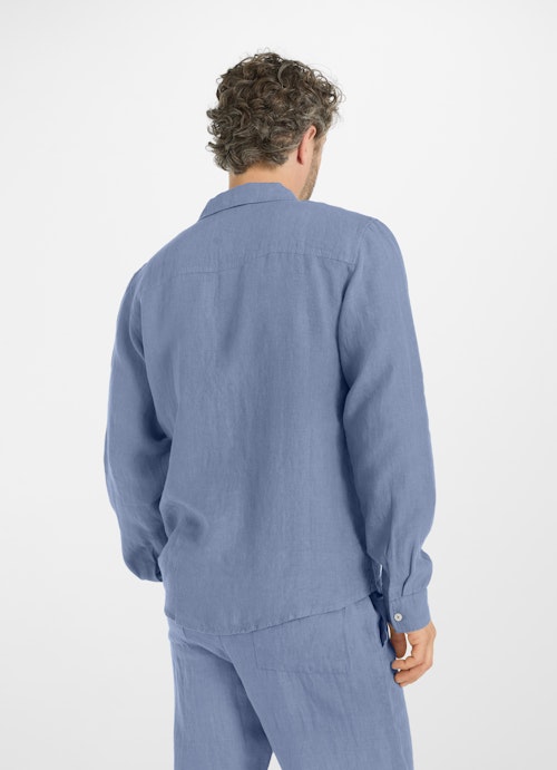 Regular Fit Hemden Leinen - Hemd denim