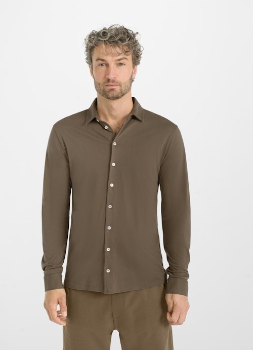 Regular Fit Hemden Jersey - Hemd khaki