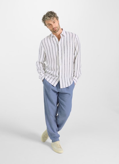 Regular Fit Hemden Leinen - Hemd denim