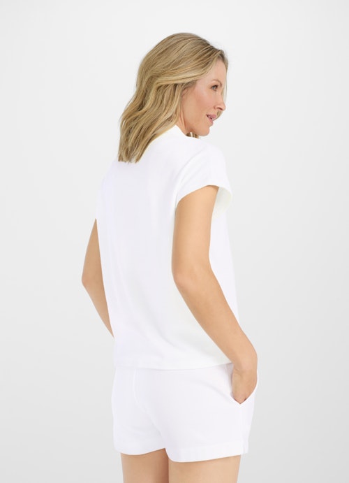 Regular Fit Sweatshirts Terry cloth polo shirt white