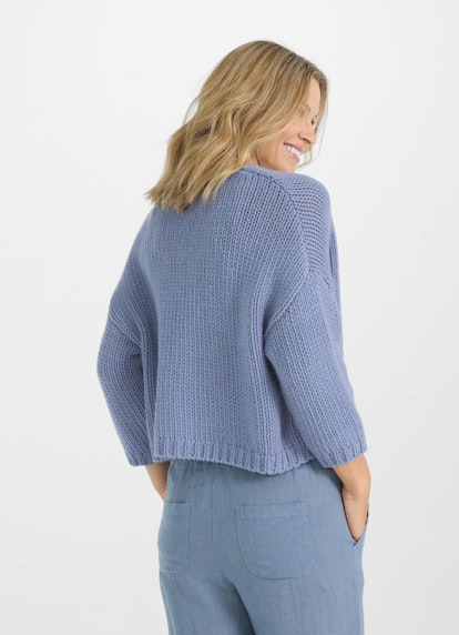 Casual Fit Strick Strick - Cardigan denim