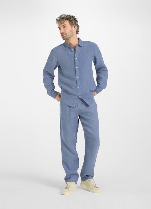 Regular Fit Hosen Leinen - Hose denim