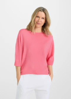 Coupe Casual Fit Maille Pull en cachemire mélangé bubblegum