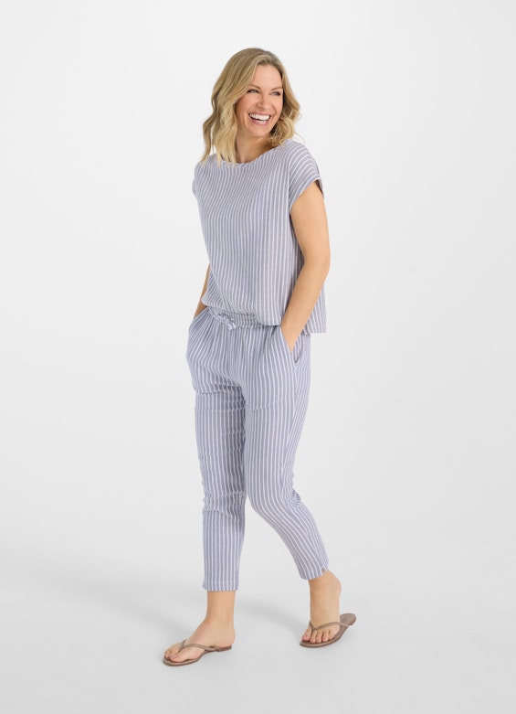 Casual Fit Blusen Musselin - Bluse denim